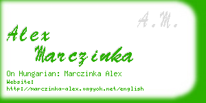 alex marczinka business card